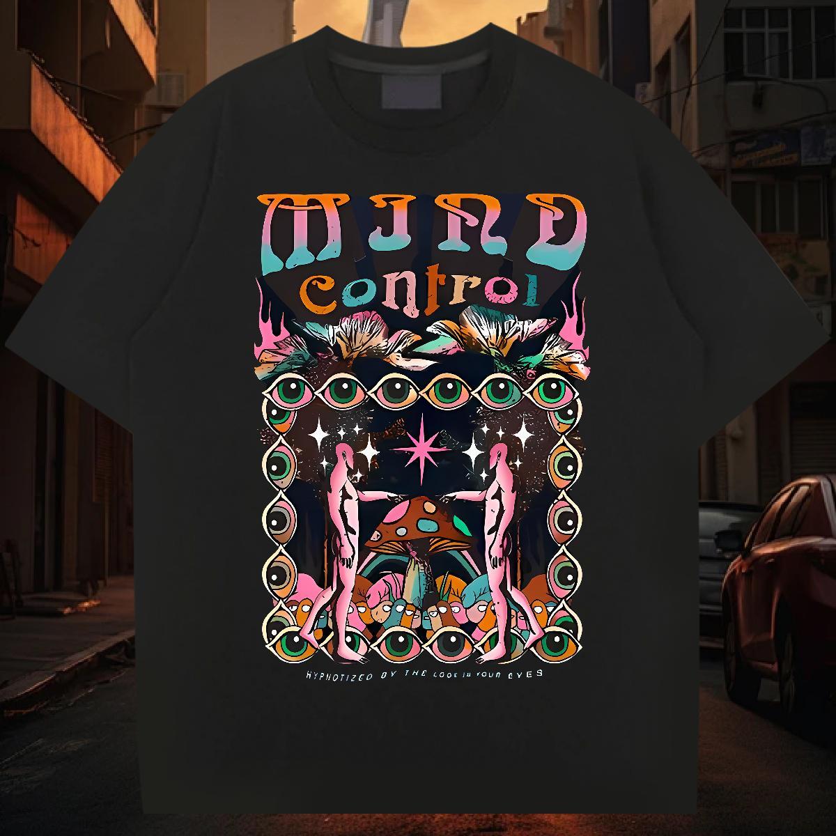 Customized Beach Men Clothes T-Shirt eyes Breathable Short Sleeve 230g Cotton T shirt Designer DIY Printed Tee Shirt
