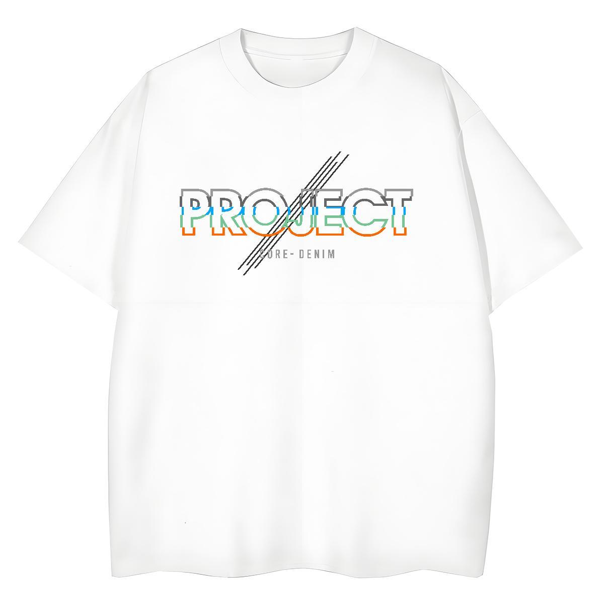 Comfortable Tshirts Hip Hop Street 230g Cotton Custom Printing Breathable Short Sleeve letter T-Shirts for Men DIY Tee Shirt