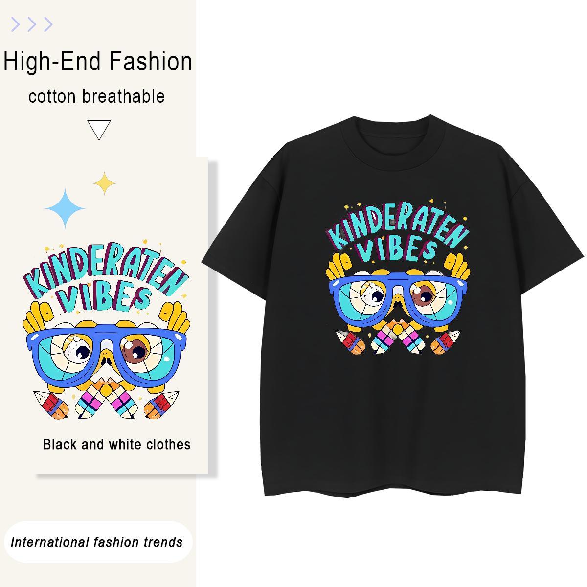 High quality Women Tees 100% Cotton 230g letter Beach T Shirt For Woman Breathable Short Sleeve Graphic Tshirts