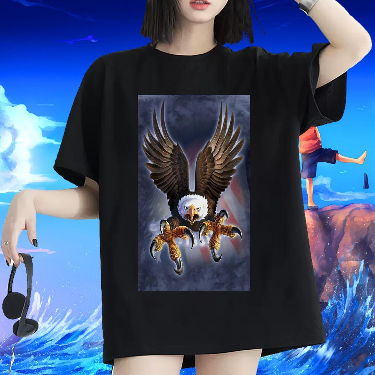 Fashion Women T Shirts O-Neck Short Sleeve 230g 100% Cotton Womens Tshirts Custom Printed eagle Casual Designer Top Shirts
