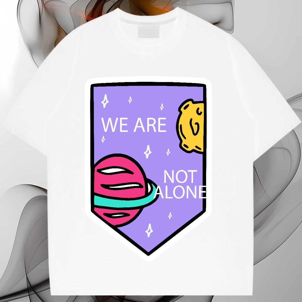 Brand Lady T shirt 230g 100% Cotton planet Home Outdoor T Shirts Women Short Sleeve O-Neck Customized Clothes