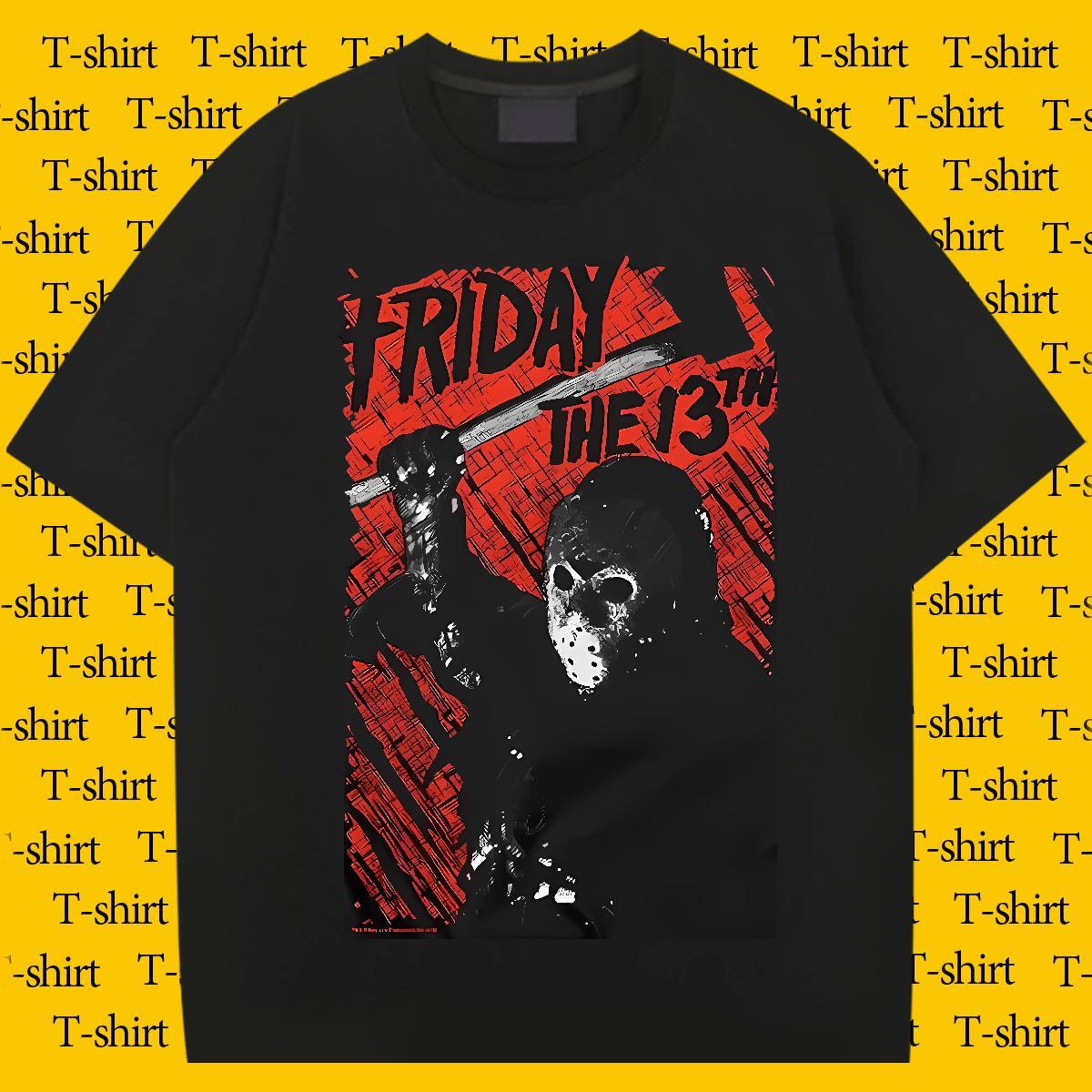 Fashion New High Street Hip Hop Men Tees scary O Neck Short Sleeves 230g Cotton Mens T Shirts Soft Graphic Clothes