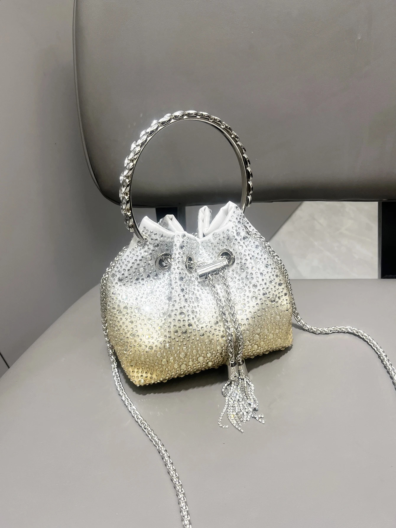 Handle Rhine Stone Evening Clutch Bag Wallet and Handbag Designer Shoulder Shining Crystal 240822 32c9 4