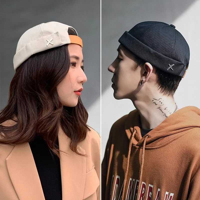 Retro dome hat mens melon bean hat solid color Docker hat unisex adjustable hat womens hat mens hat W240822