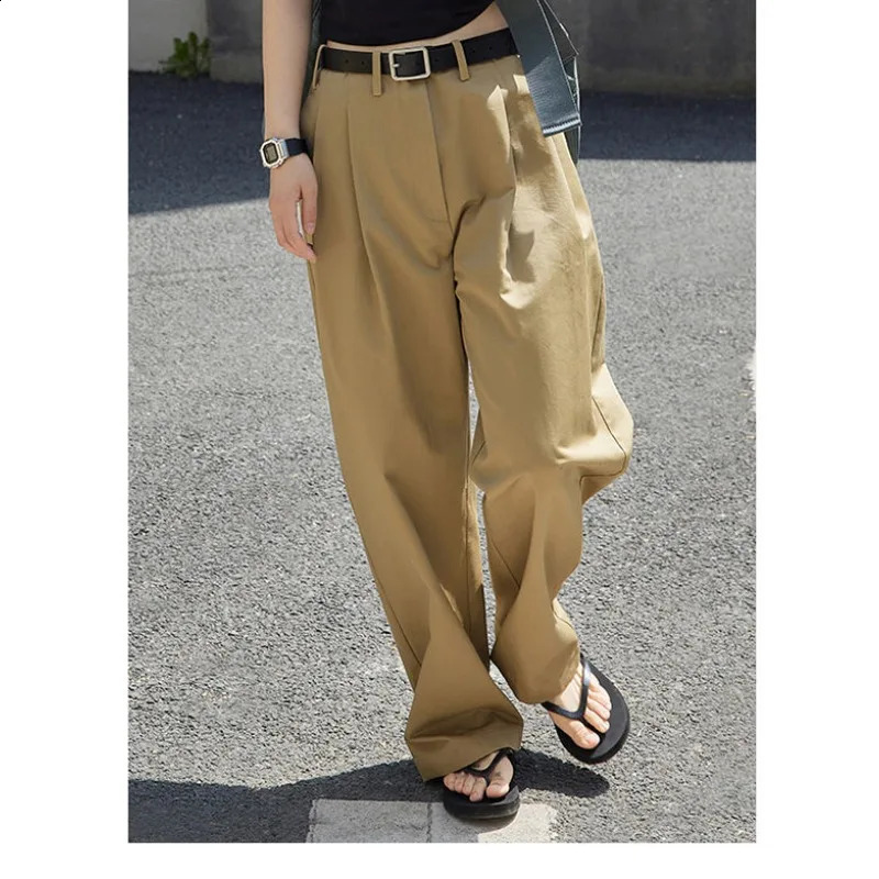 Deeptown Elegant Oversized Suit Pants Women Baggy Office Wide Leg Classical High Waist Trousers Harajuku Casual Basic Pantalones 240821