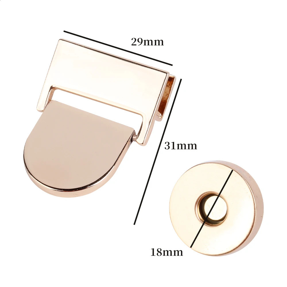 10 sets of 3CM metal magnetic buckle locks twisted buckle hardware used for DIY craftsmanship to replace handbag and wallet accessories 240821