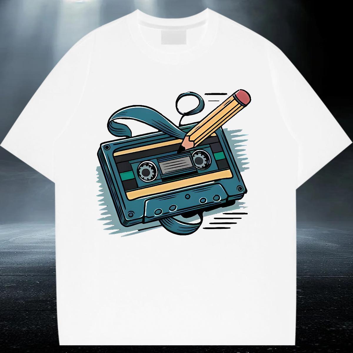 DIY Women T Shirts 230g 100% Cotton Breathable Short Sleeve Sport radio Tshirt for Man Woman Comfortable DIY Anime Printed Tshirts