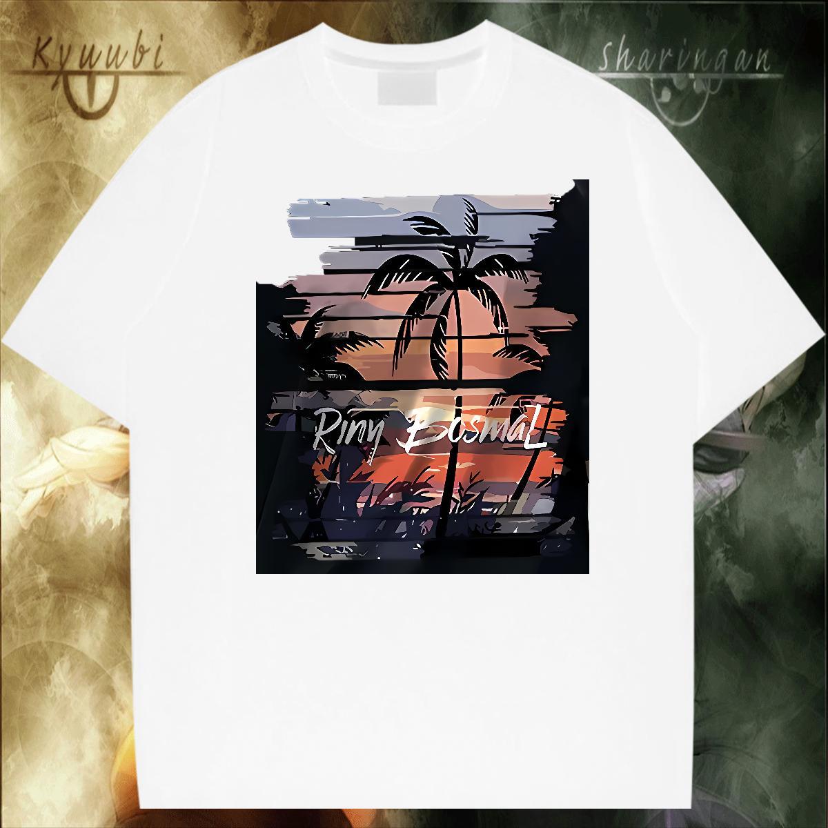 Stylist Spring Summer Men Clothes T-Shirt scenery Breathable Short Sleeve 230g 100% Cotton T Shirt For Man Wholesale Oversized 4XL Tops Shirt