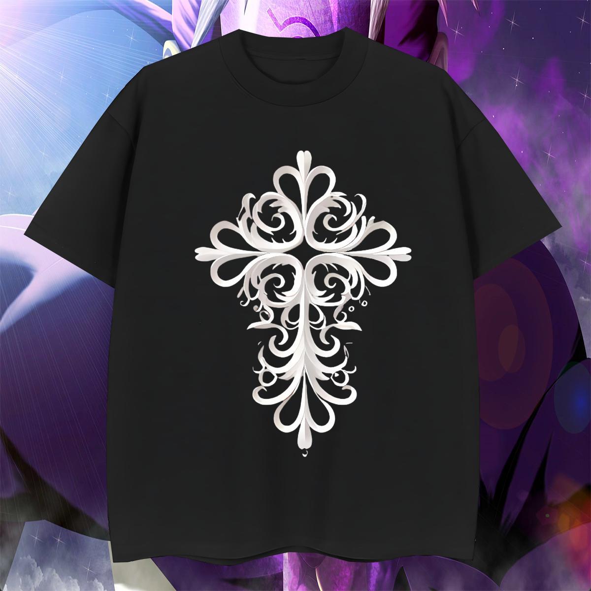 Cool Tshirts Street Wear 230g Cotton DIY Anime O Neck Short Sleeves letter T shirt Designer Clothes