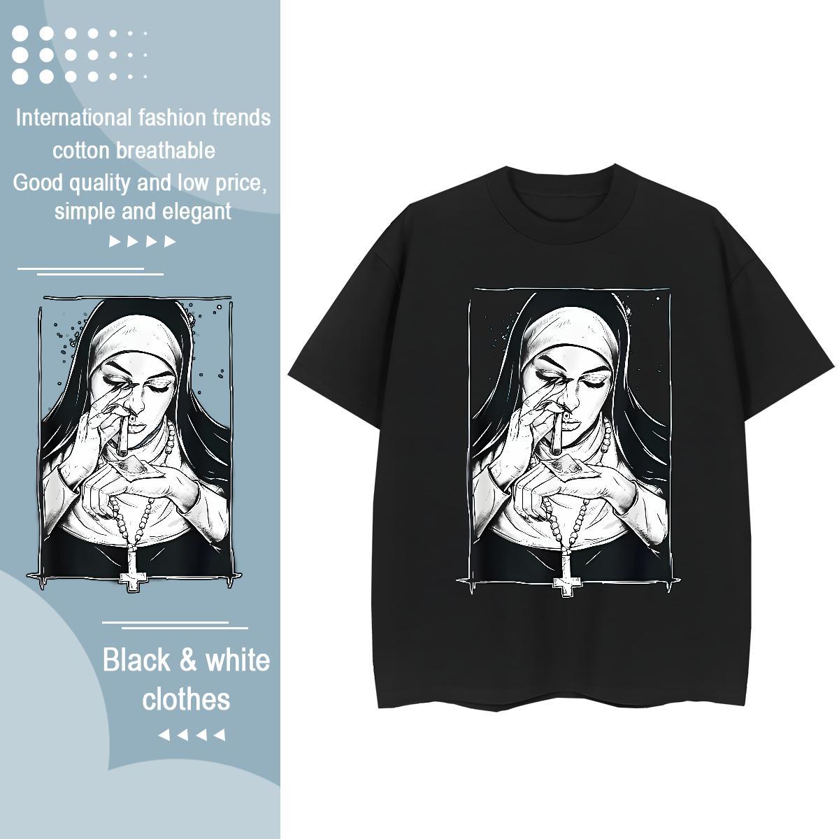 Brand T-Shirts 230g 100% Cotton Breathable Short Sleeve Casual women Womens Tshirts High quality Anime Clothes