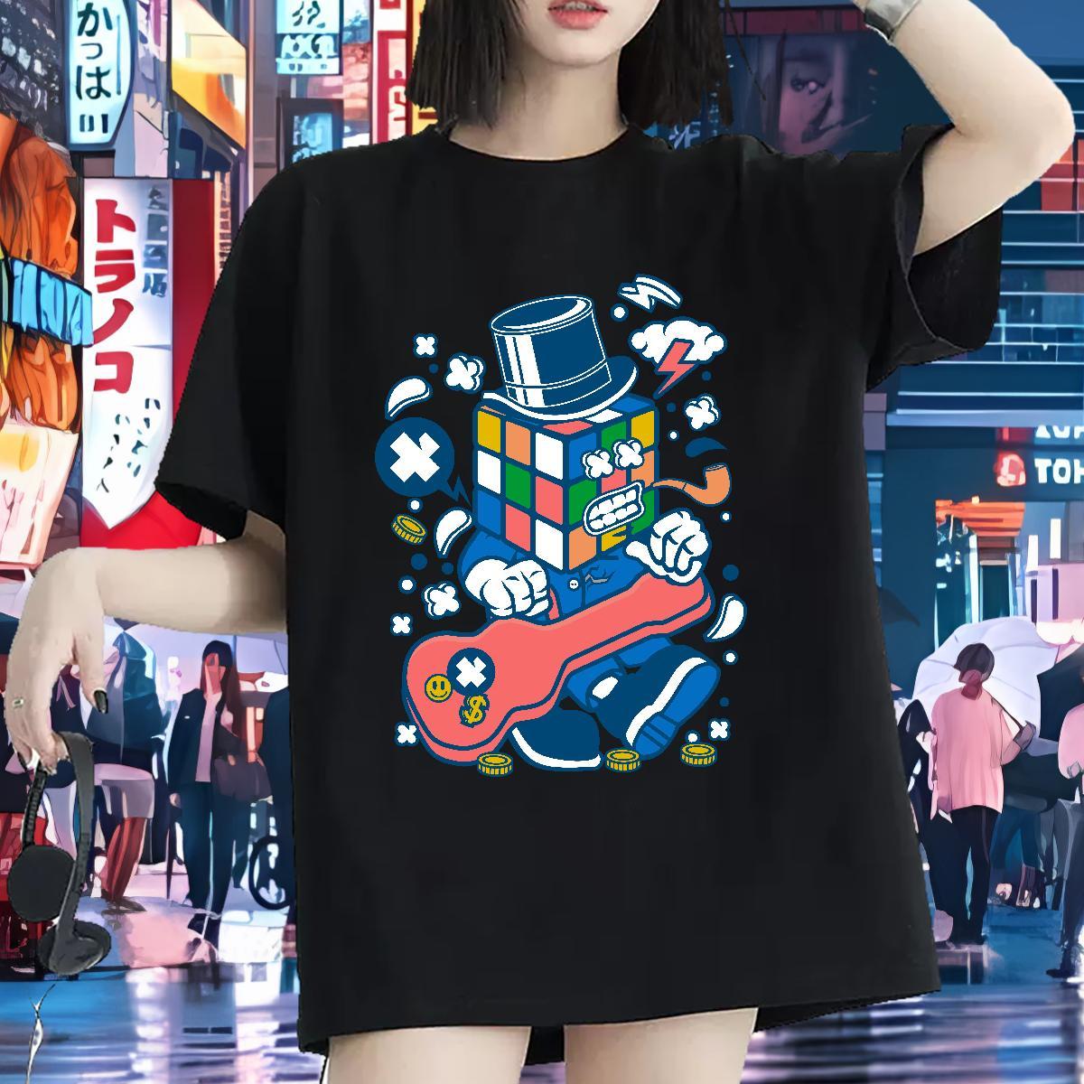 2024 Designer Women T Shirts Short Sleeve O-Neck 230g 100% Cotton Lady T shirt Custom Printed ET Hip Hop Street High quality Wear