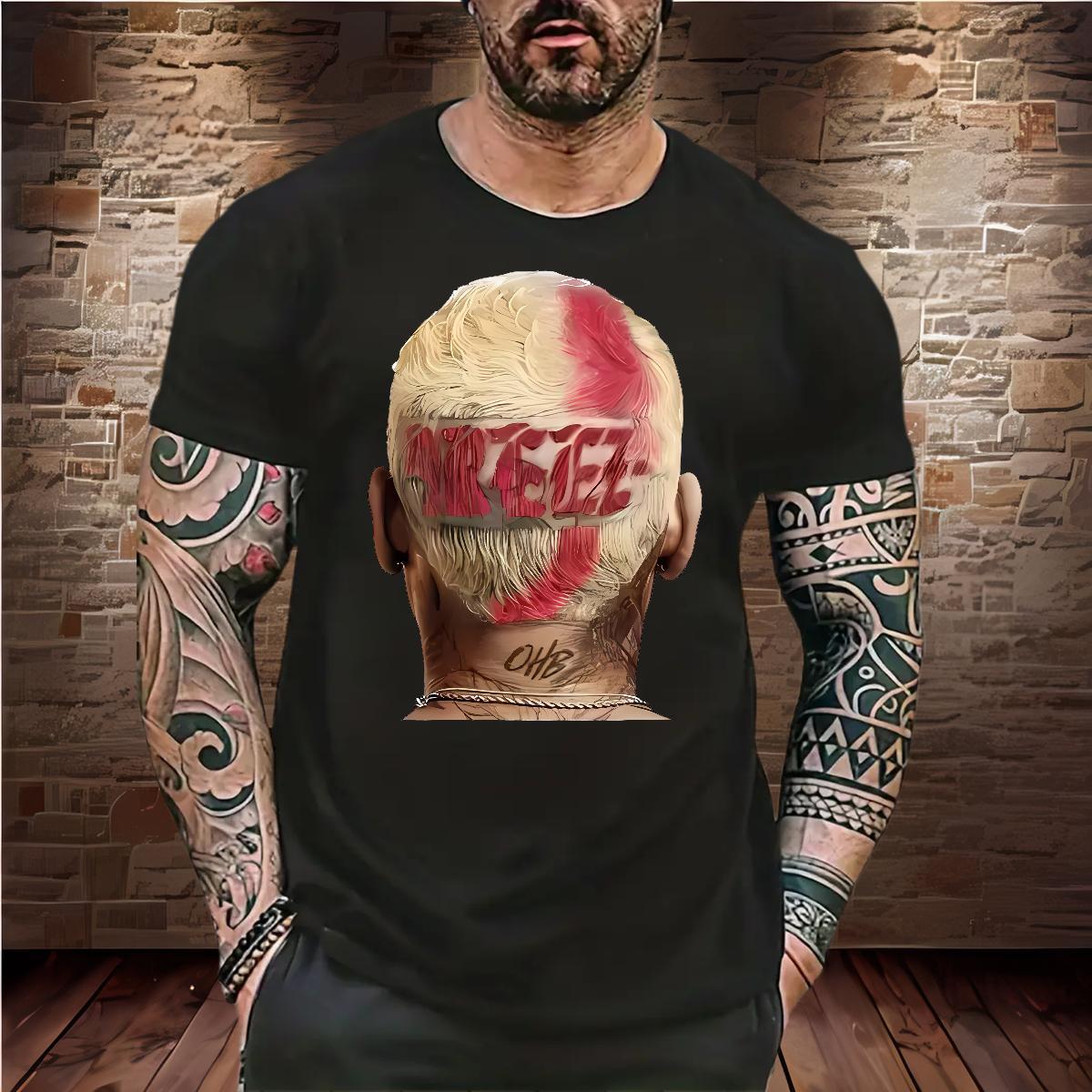 Cool Design hiphop T Shirt For Man Casual Tshirts 230g Cotton Fashion Designer Breathable Crew Neck Asian Size Tees Shirts
