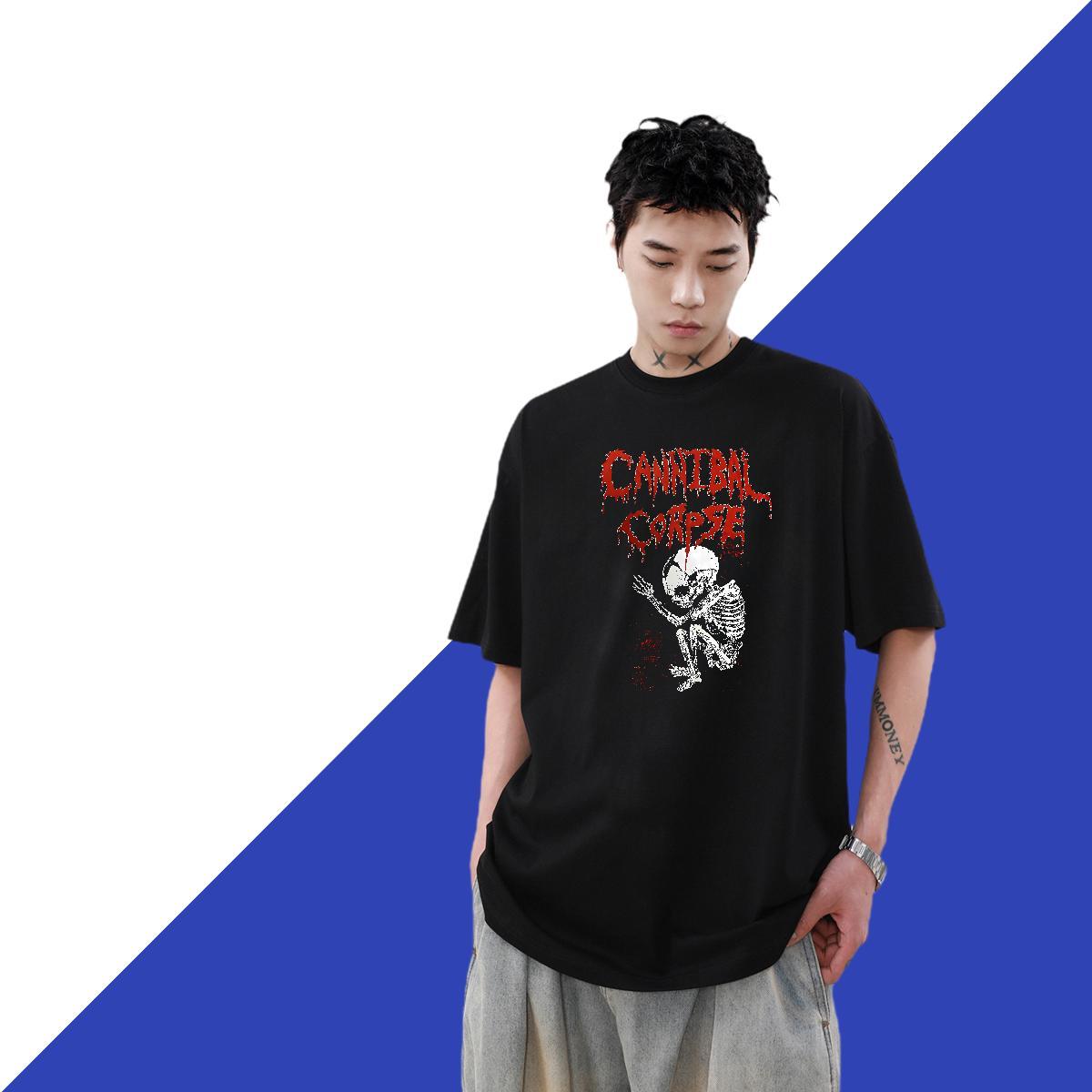 Stylist Home Outdoor Couples T Shirts scary Pure Cotton 100% Cotton 230g Man T Shirts Popular Custom Anime Clothes