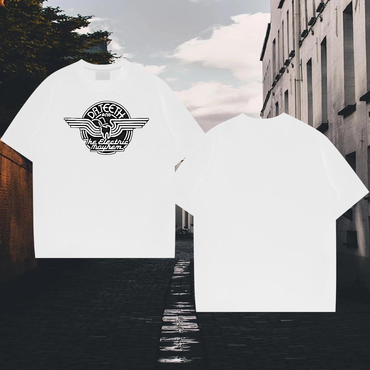 TOP Quality Men Tees Outdoor 230g Cotton Anime Breathable Crew Neck letter T-Shirts for Men Stylist Tees Shirts