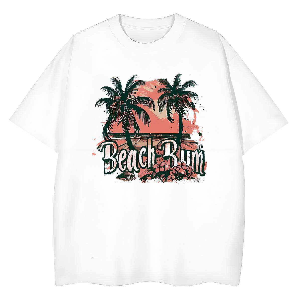 New T Shirt For Woman Comfortable 230g Pure Cotton Womens Tshirts DIY Anime beach Street Casual Soft Tops
