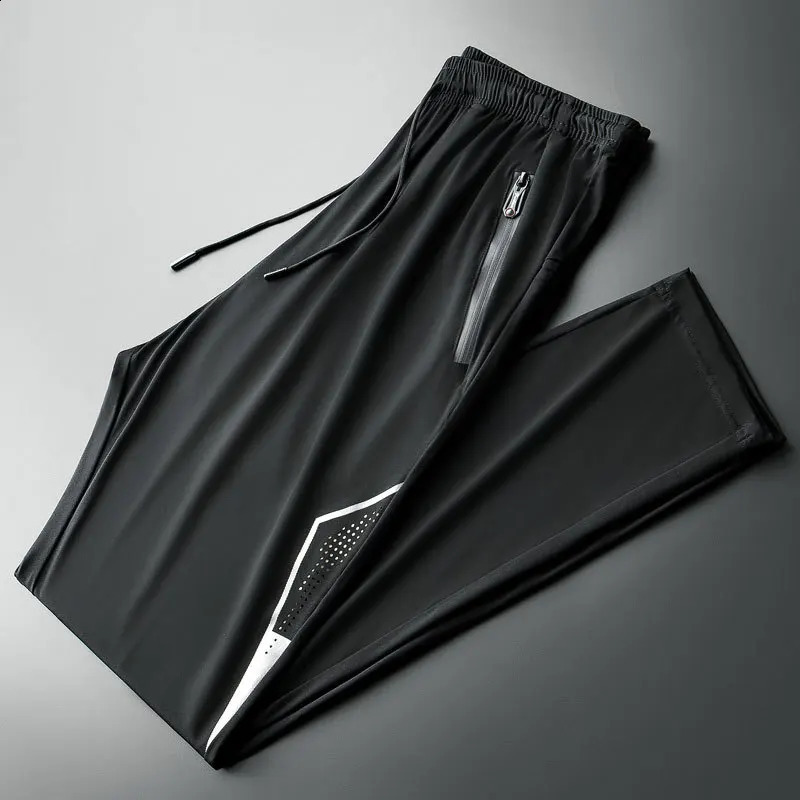 Casual Pants Mens Jogger Sweatpants Large Size Lightweight Sports Casual Trousers Summer Zipper Pocket Quick Dry Hiking Pants 240822