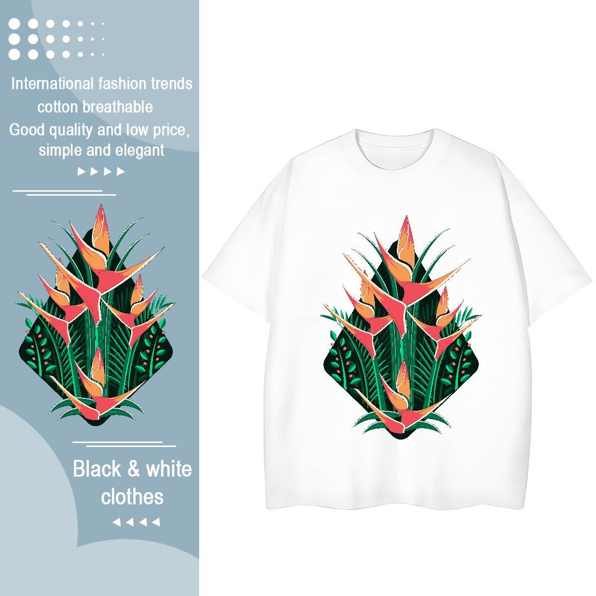 Stylist T-Shirts for Women Breathable Crew Neck 230g Pure Cotton Woman Tshirt Anime Oversized tree Outdoor Unisex Tee Shirt