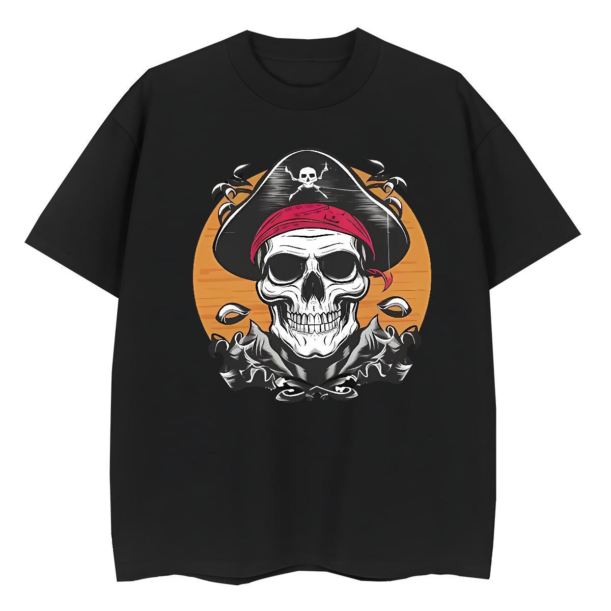 2024 Casual T-Shirts 230g Pure Cotton Round Neck Short Sleeve Daily Outfit hat Women Tees Loose Cartoon Printing L-4XL Clothes