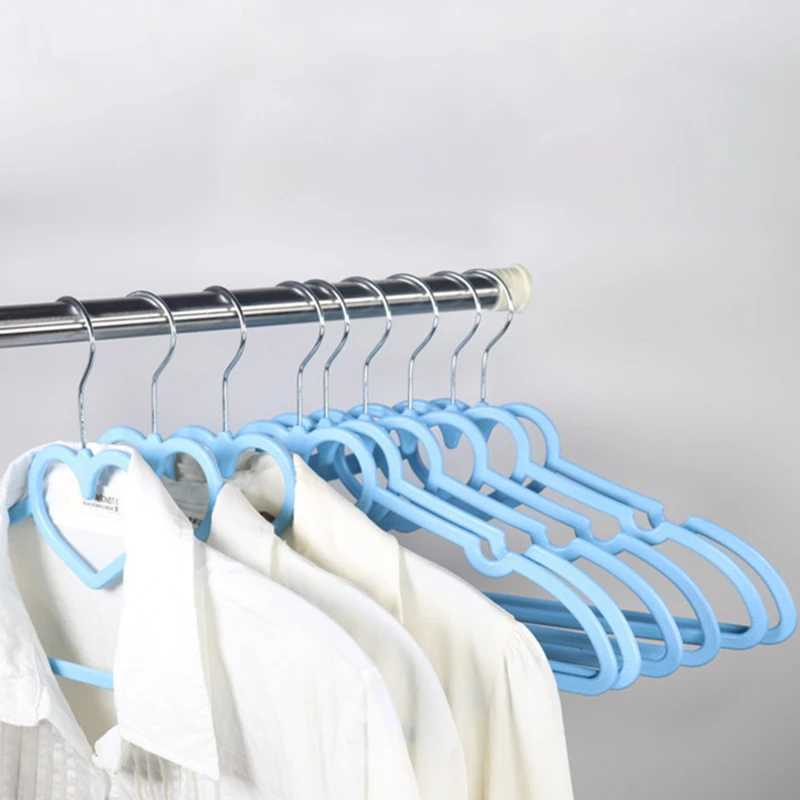 Hanger Coat ABS Pattern Durable Clothes 10PCS Hanger Hanger Heart For Adult Children Clothing Hanging Supplies (Pink)