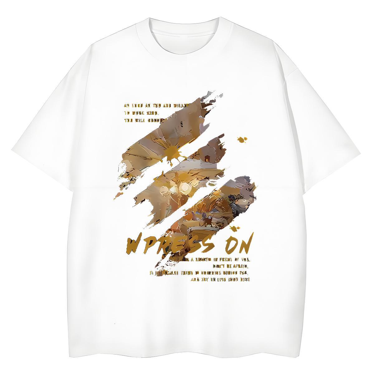 Fashion Designer Men Tees 100% Cotton 230g Daily Outfit painting Pure Cotton Mens T Shirts Loose Cartoon Print Top Tees