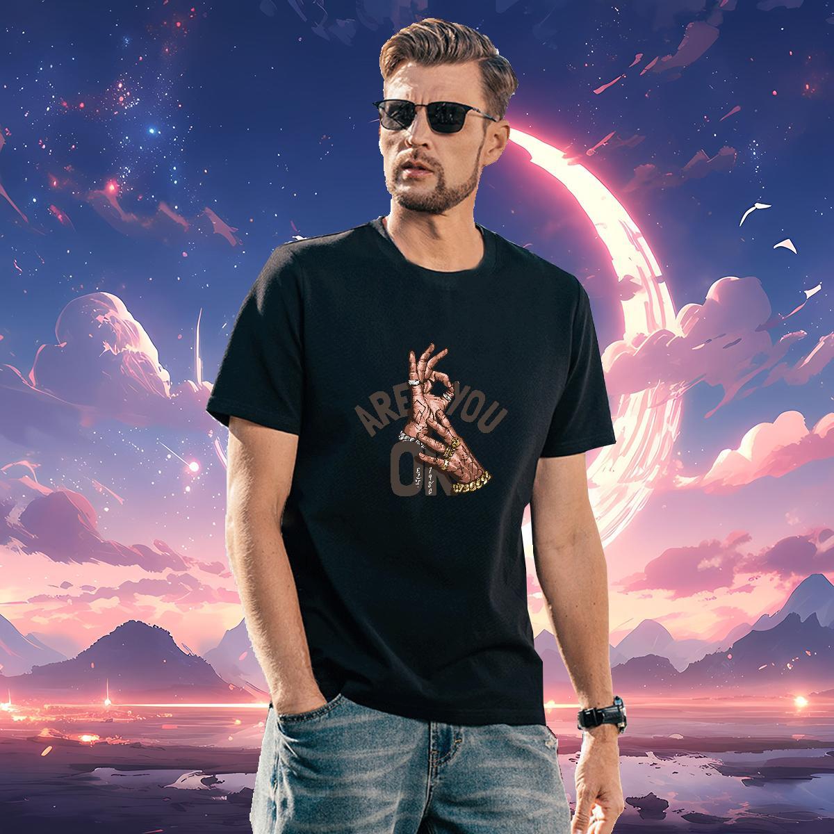 Classic hand- Man T Shirts Street Men Tees 100% Cotton 230g 2024 Designer Breathable Crew Neck DIY Printed Wear