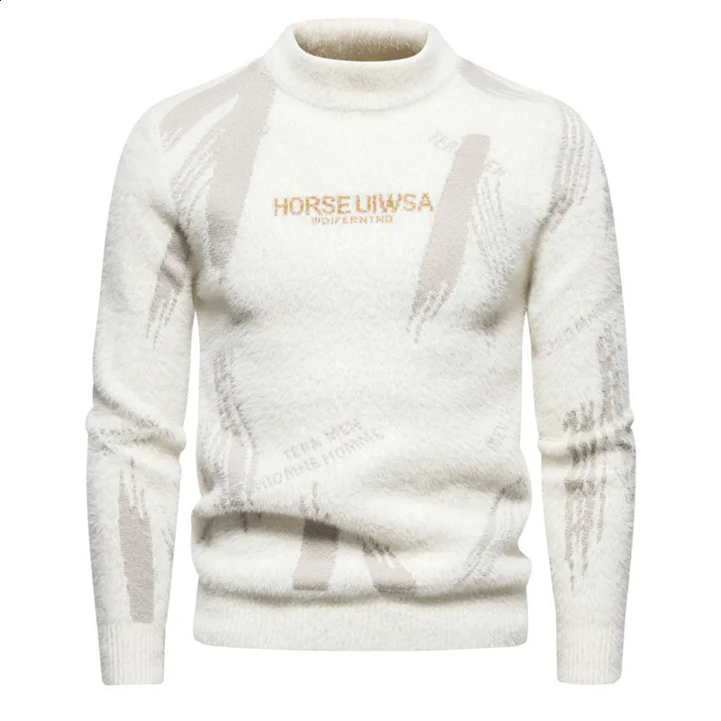 Mens sweater soft comfortable fashionable warm knit mens clothing 240821