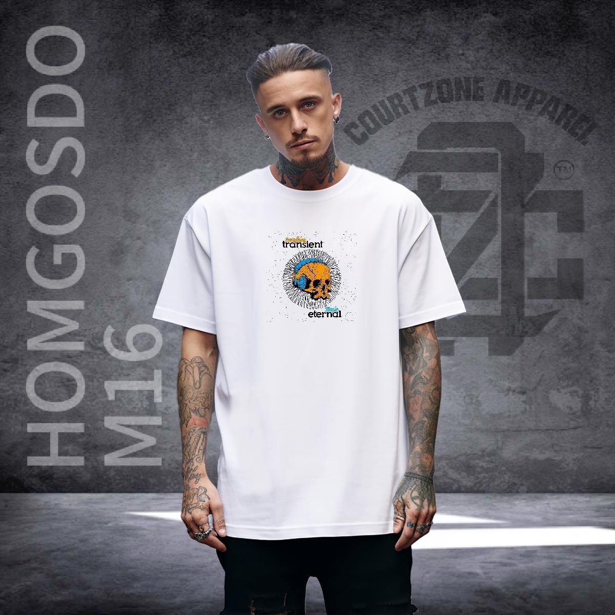 High Quality T shirt 230g Pure Cotton monster Street wear Hip Hop Anime Print Crew Neck Couples T Shirts Stylist Tees
