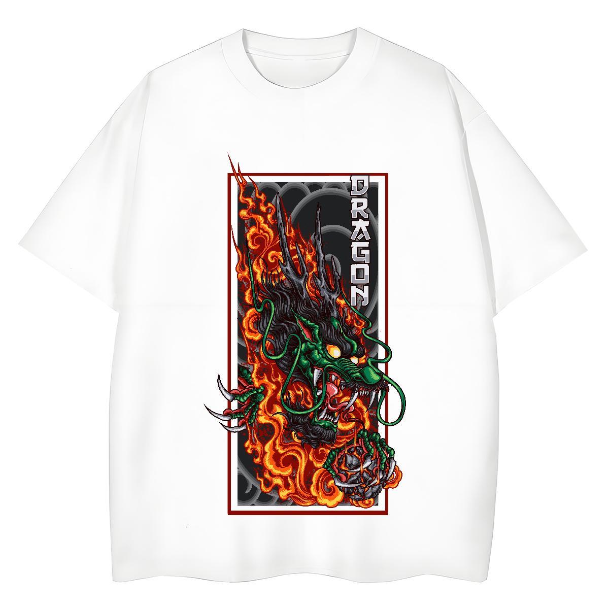 New Arrival T shirt 100% Cotton 230g Crew Neck Breathable Sports Street Wear fire Womens Tshirts Soft Custom Print Oversized Top Shirts
