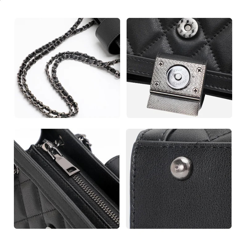 Aidrani leather bag womens shoulder cowhide square fashion cross body diamond mesh design 240821