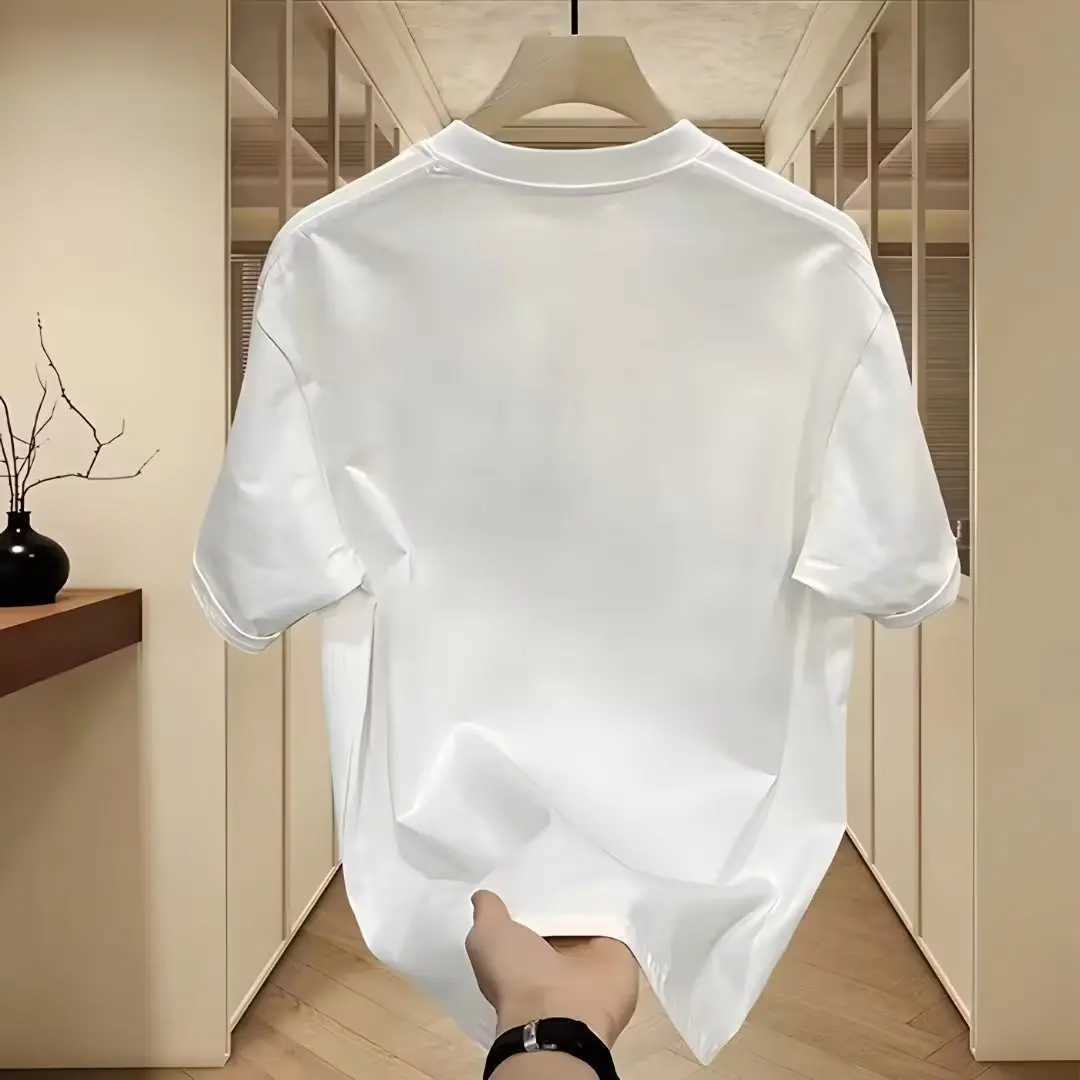 Summer hot trend - carefully shaped printed round neck pure cotton T-shirt suitable for daily comfort and street casual short sleevesW240716