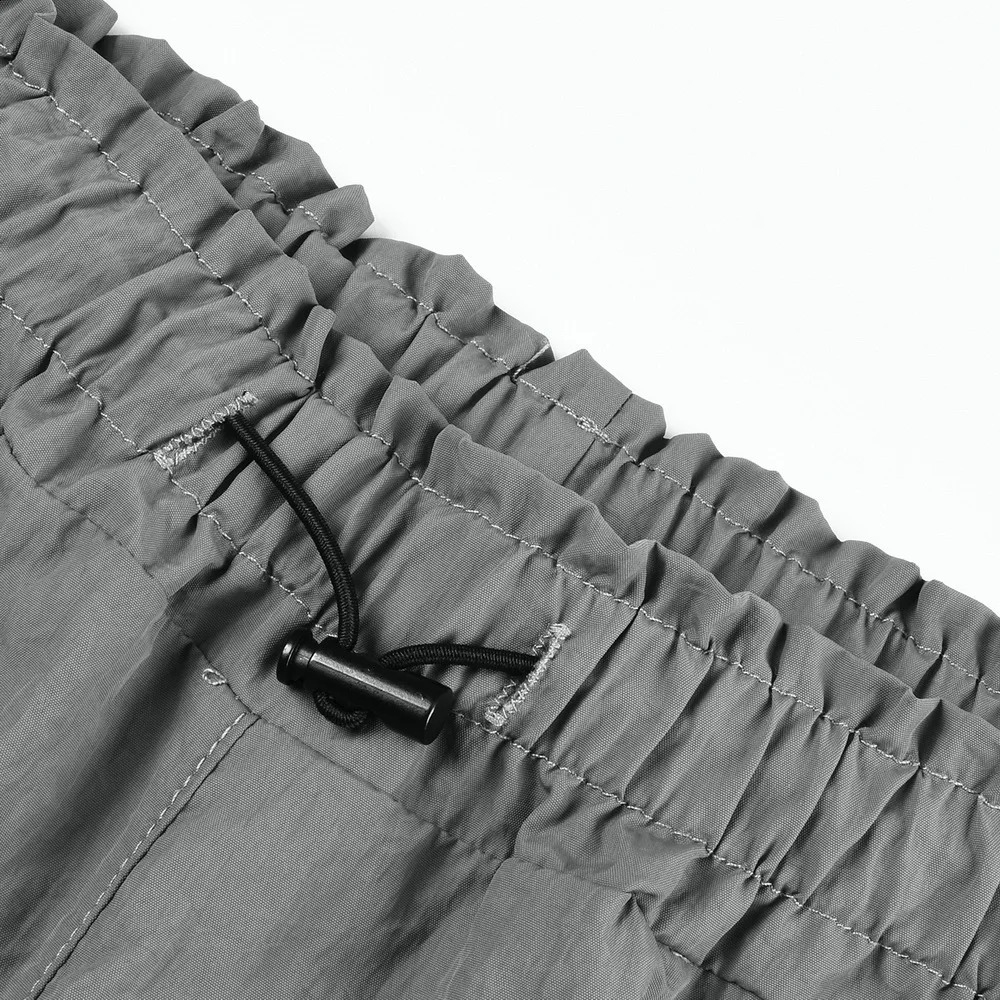 Y2k Women Cargo Pants Gray Sweatpants Draw String Multi-pocket Casual Trousers Elastic Waist Streetwear Vintage Joggers Female 240821