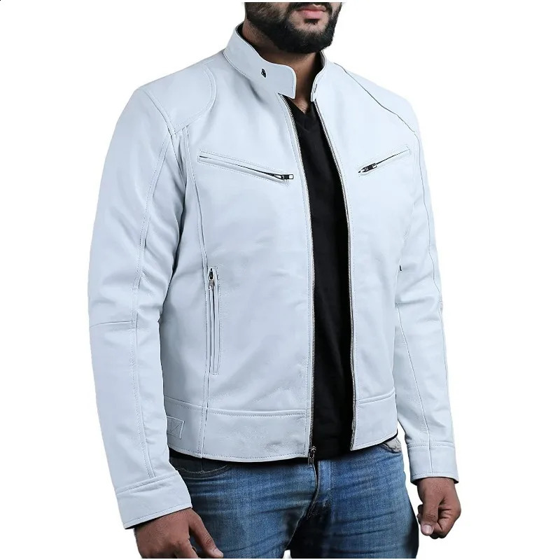 Classic Mens Elegant Leather Jacket for Men - Classical and Fitting Outerwear for Any Occasion 240822