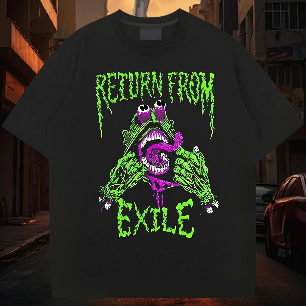 DIY Mens Tshirts 230g Cotton Summer Casual exile O Neck Short Sleeves T Shirts Men High Quality Custom Printing Clothes