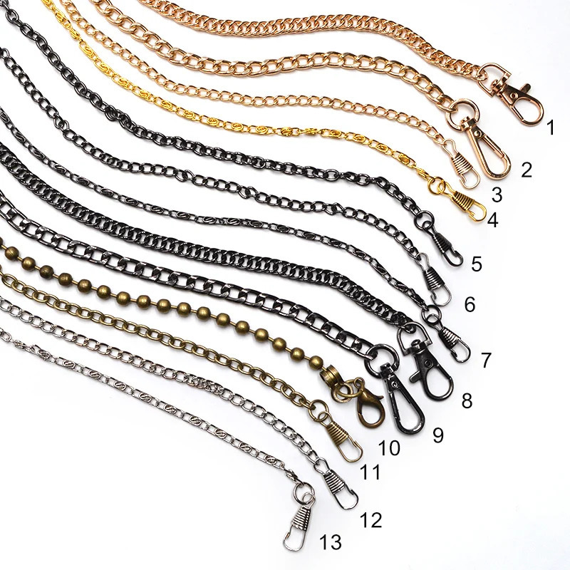 120cm Metal Chains Handbag For Bag Purse With Buckles Shoulder Straps Handles Parts Accessories 10pcs/lot 240821