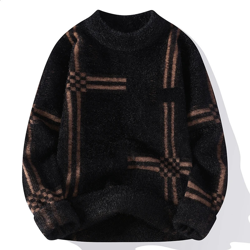 Winter Fashion Cashmere Sweater Men High Quality Comfortable Mens Sweaters Thick Warm Male Pullover 240821