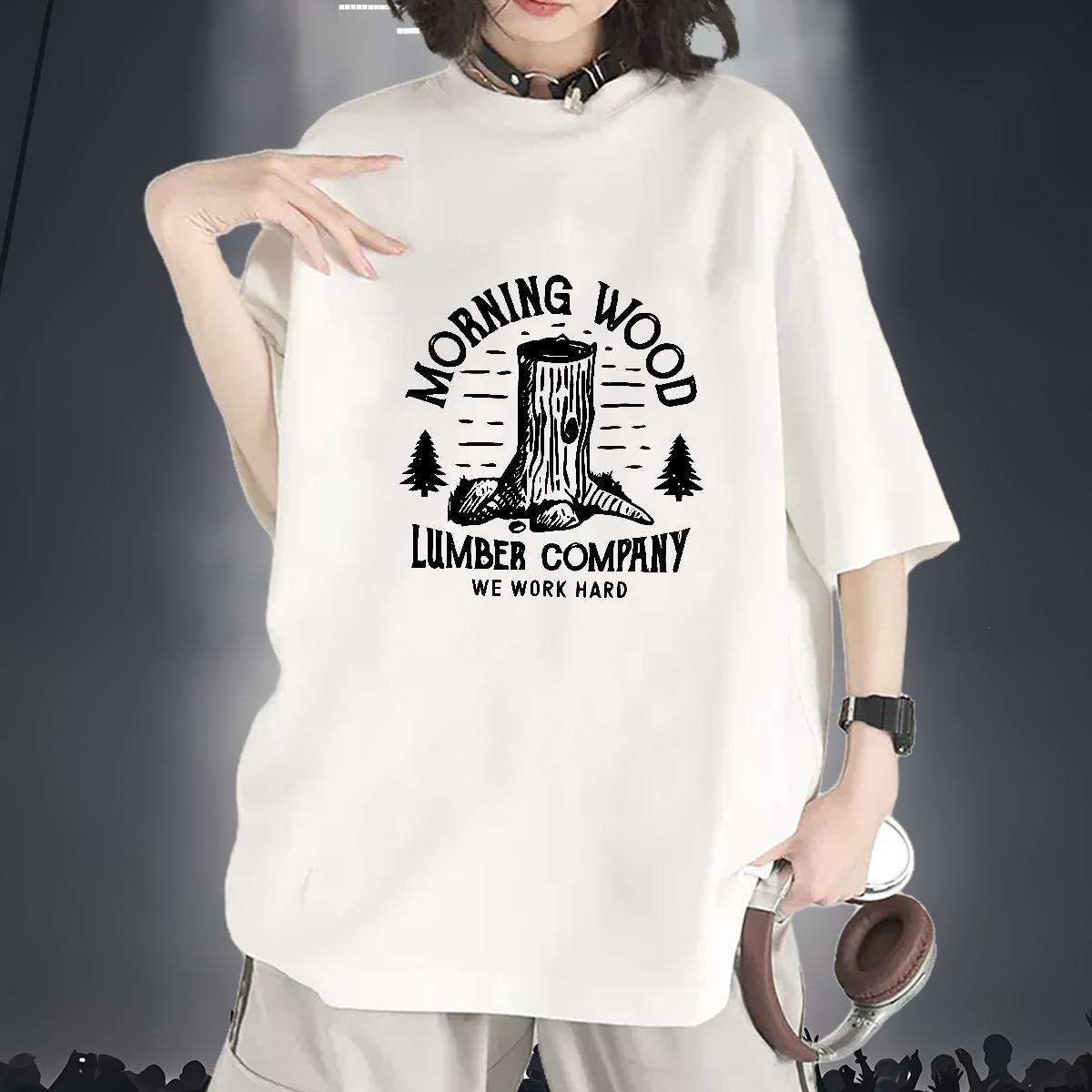 Unisex Couples T Shirts 230g Cotton letter Street Wear T Shirt For Woman Round Neck Short Sleeve DIY Anime Printed Tees