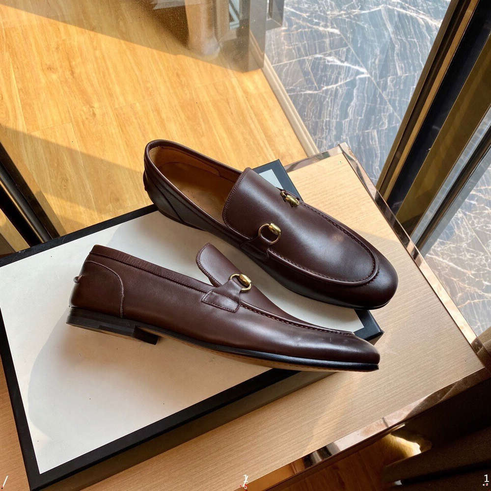 1 luxurious Italian Men Dress guccie gg guccy guccis Shoes 2023 Oxford Genuine Leather Moccasins Brown Black Men Designer Loafers Shoes Men Classic High Qual 68F SRFJ