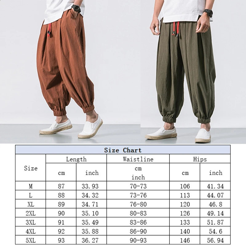 Mens Casual Harem Pants Hip Hop Elastic Waist Streetwear Joggers Bottoms Sweatpant Drawstring Baggy Wide Leg Trousers Daily Wear 240822