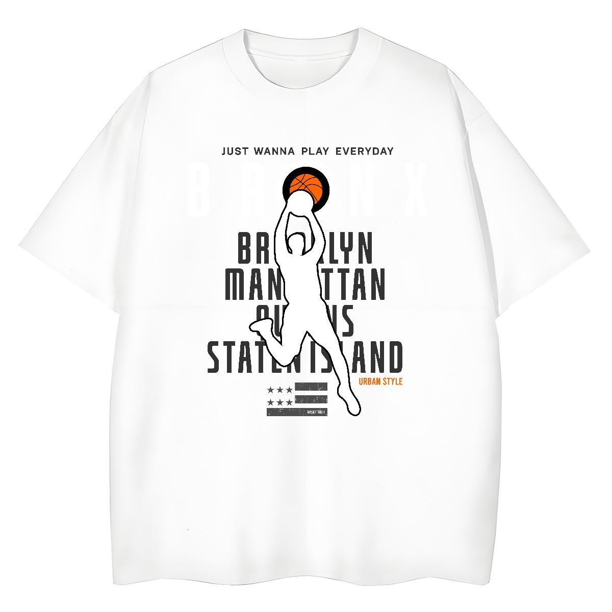 New T shirt Breathable 100% Cotton 230g Tshirt for Man Woman Cartoon Anime basketball Street Casual Designer Tops Tees
