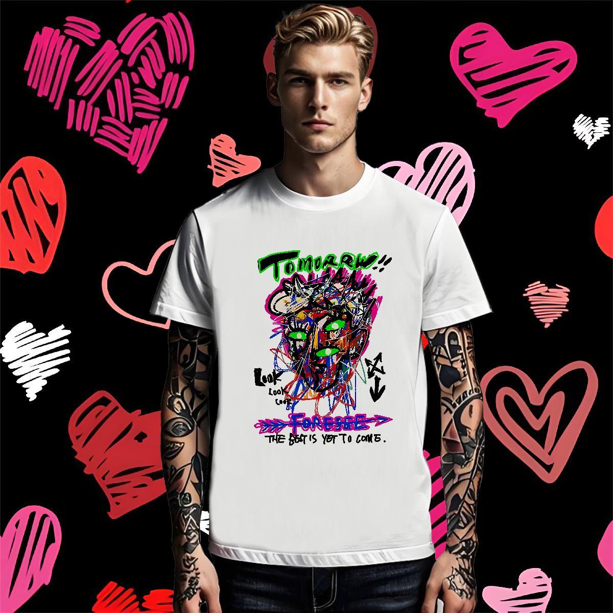 Custom tomorrw Tshirt for Man Woman 100% Cotton 230g Mens T Shirts Asian Size Street Breathable Short Sleeve Loose Tops Tees