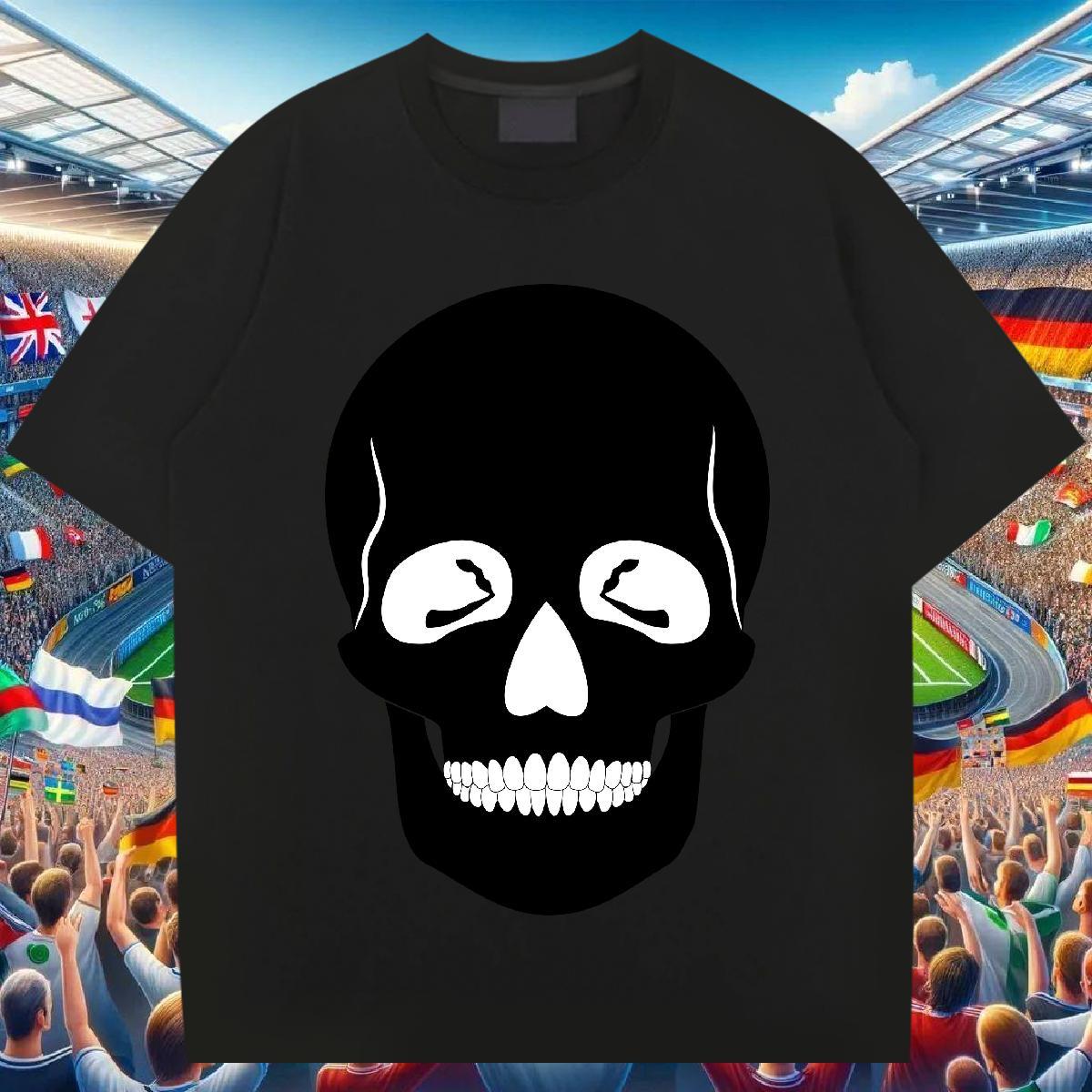 Classic Man T Shirts 230g Cotton skull Sports Casual Custom Anime Round Neck Short Sleeve Couples T Shirts Designer Fashion Tops Shirt