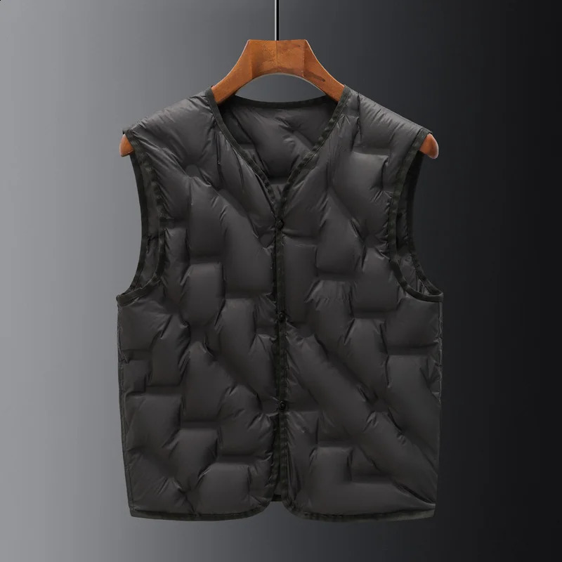 Autumn Winter Mens Thickened Fashion Baseball Collar Removable Down Liner Knitted Sweater Cardigan Jacket Warm Coat 240821