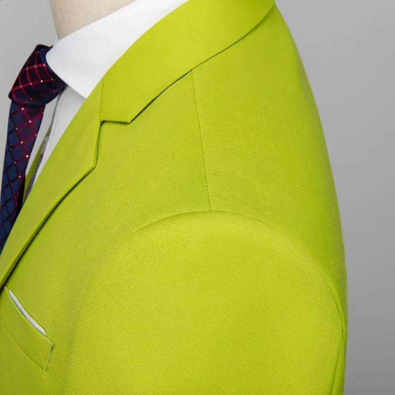 Spring Autumn Fashion Mens Business Casual Solid Color Suits Male One Two Button Blazers Jacker Coat Trousers Pants 240821