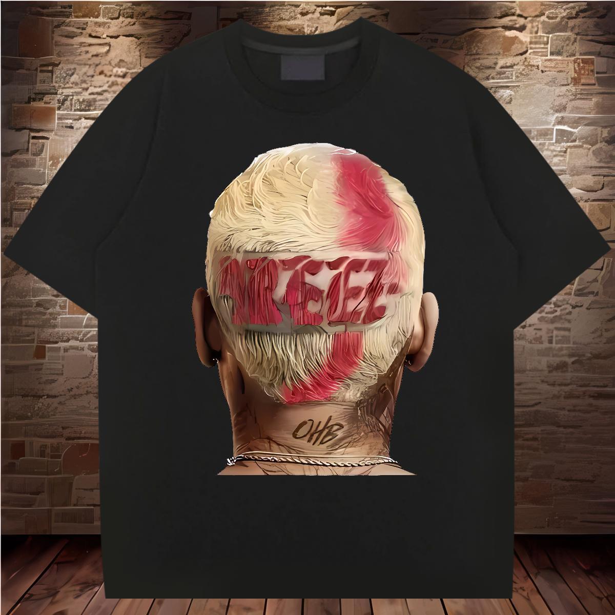 Cool Design hiphop T Shirt For Man Casual Tshirts 230g Cotton Fashion Designer Breathable Crew Neck Asian Size Tees Shirts