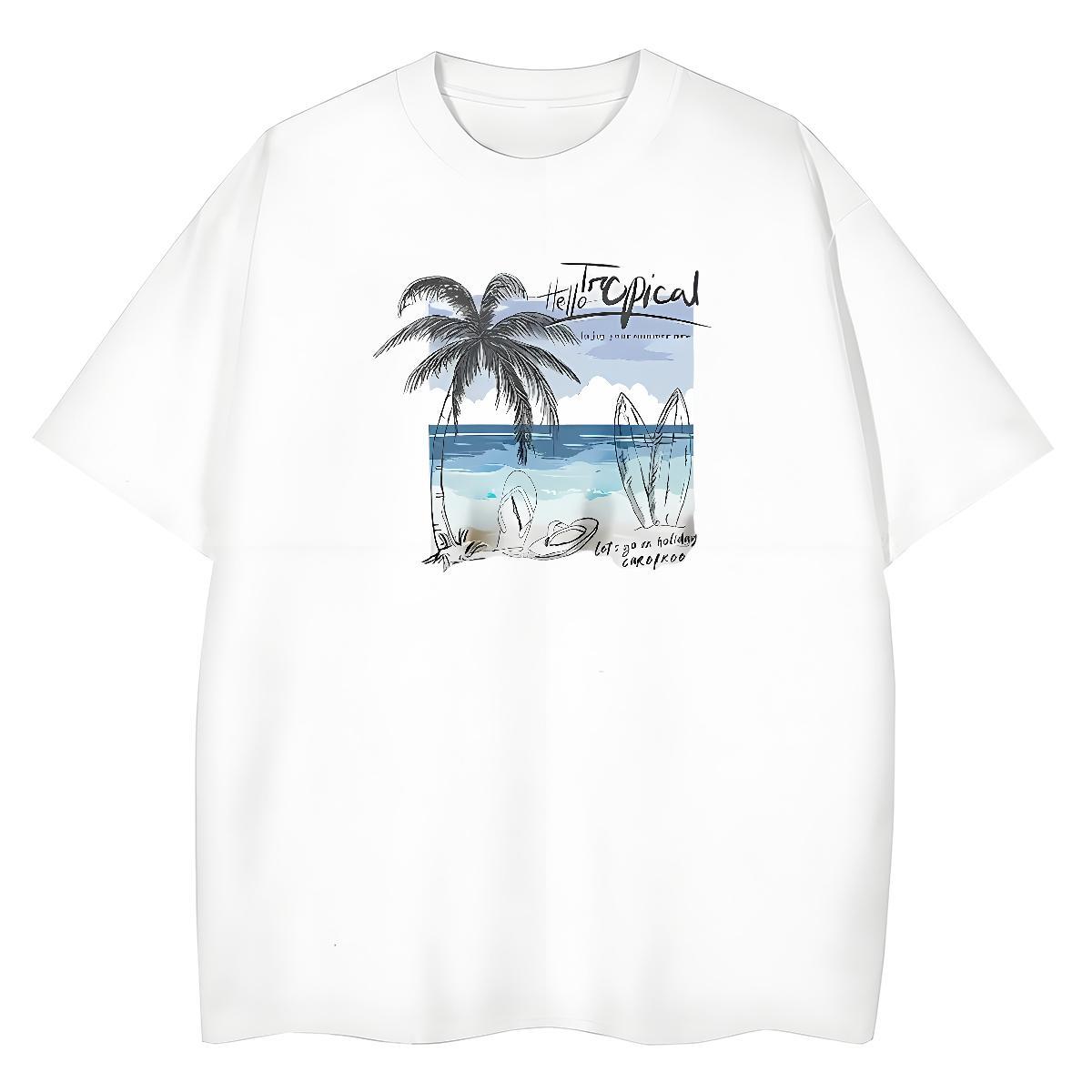 Stylist Woman T Shirts Breathable Short Sleeve 230g Pure Cotton Women Tees Oversized sea Street High quality Clothes Shirt