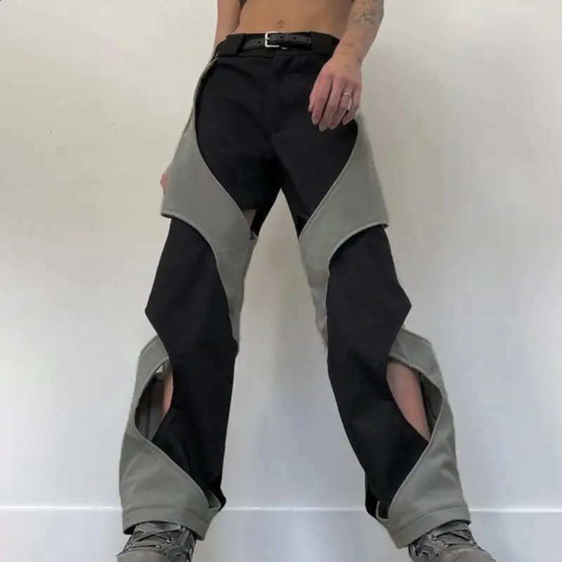 Men Sweatpants Wide Leg Joggers Trousers Track Pants Clothes Y2K Women Streetwear Techwear Black Cargo Korean Harajuku Parachute 240821
