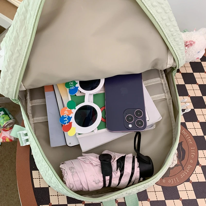 Lady Leisure Pink Women Kawaii Nylon Laptop Book Bag Trendy l Travel School Bag Fashion Cute Female College Backpack Cool 240822