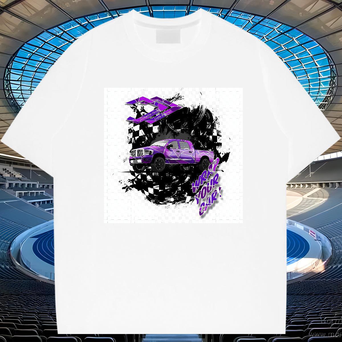 Unisex Mens Tshirts Anime Printing Street 230g Cotton DIY Anime Breathable Soft car T-Shirts for Men 2024 New Clothings