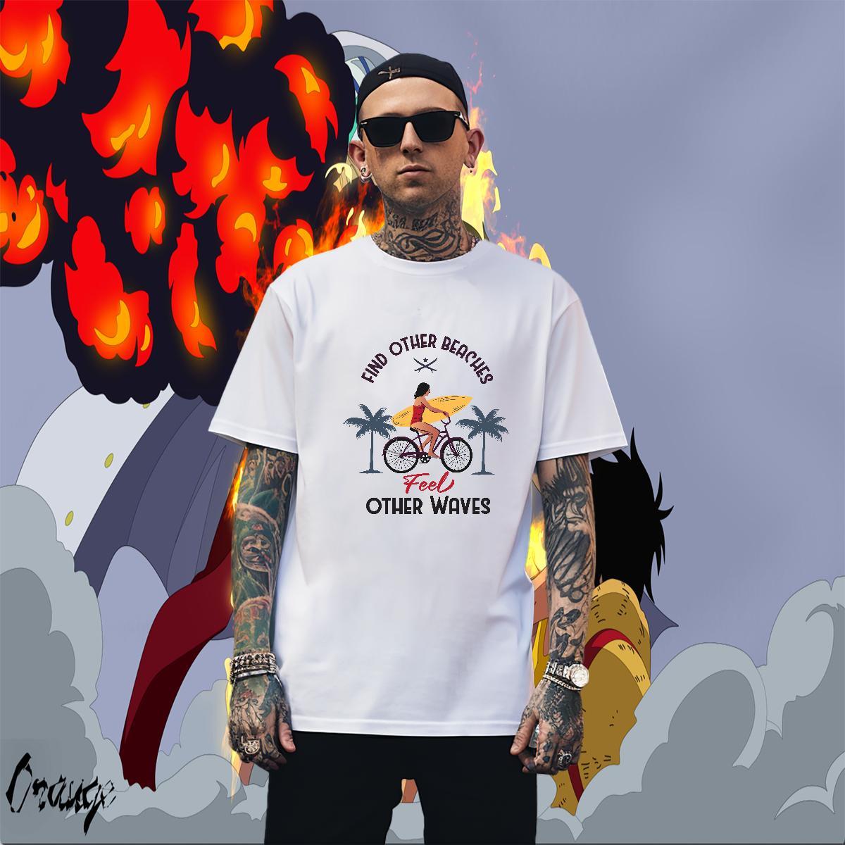 Cool Men Clothes T-Shirt Daily Outfit 230g 100% Cotton Plus Size Cartoon Crew Neck Breathable palne Man T Shirts Customized Top Tees