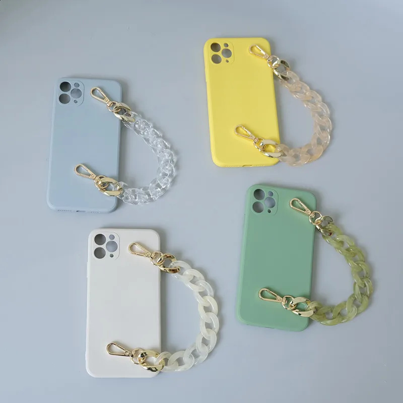 Woman Bag Accessory Detachable Parts Replacement Chain White Beige Resin Phone Strap Women Acrylic Shoulder Chain 240821